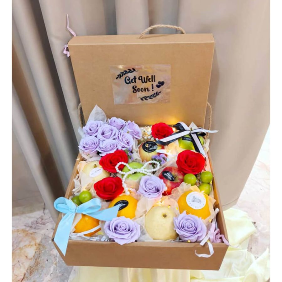 YR Floral-get well soon fruit box-1